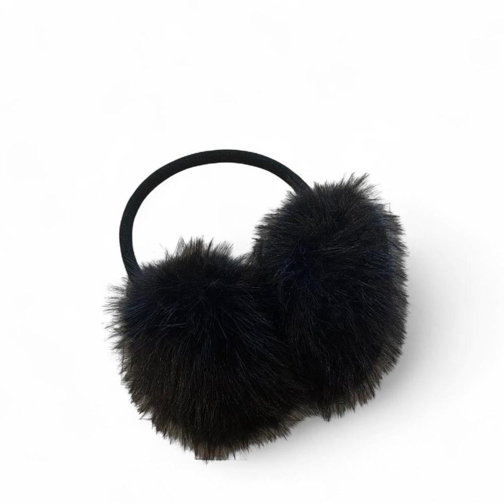 Black Faux Fur Earmuffs